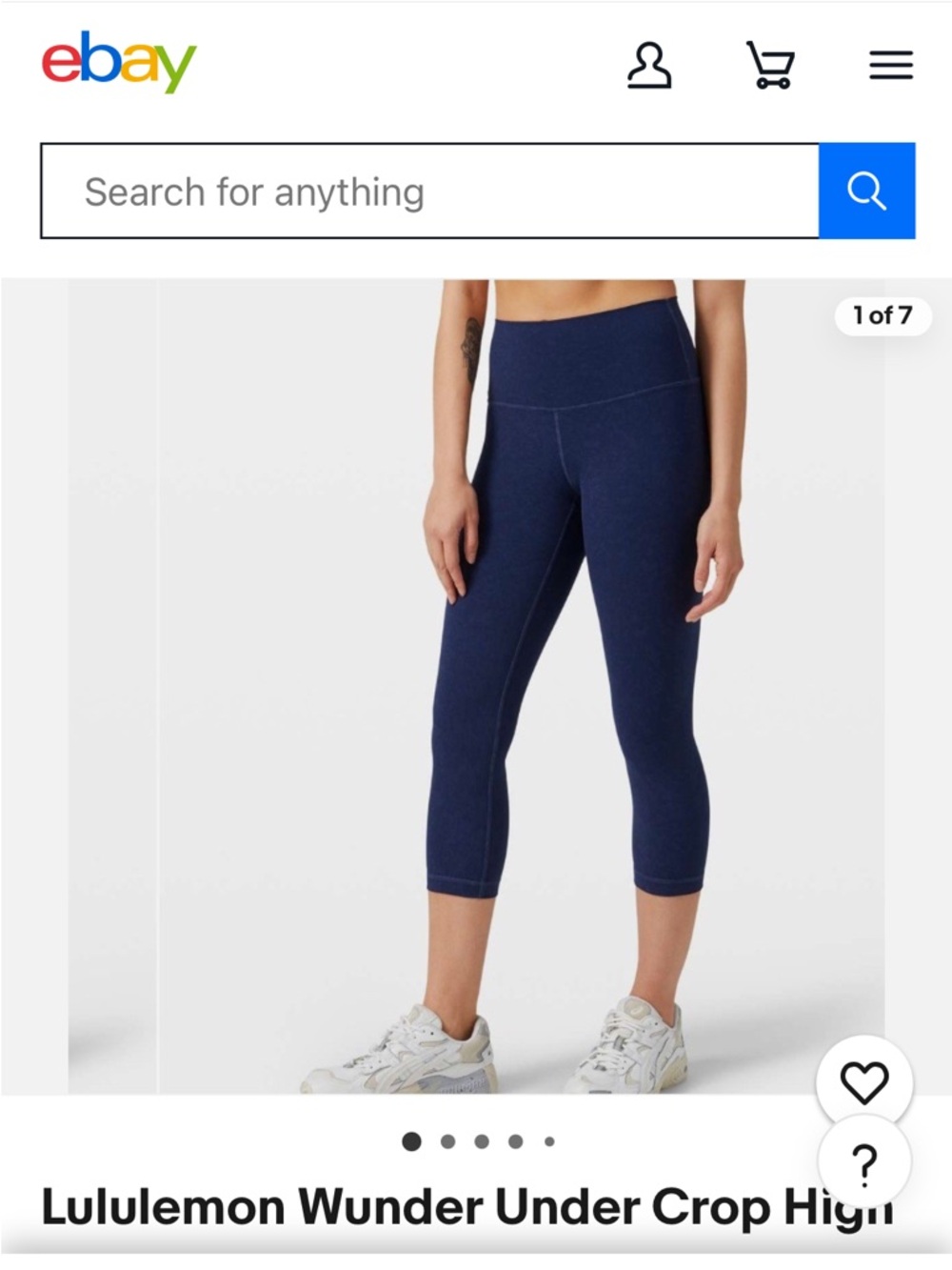 lululemon athletica washed blue High-Rise Leggings. Capri